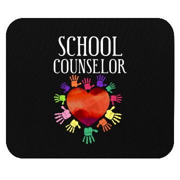 Discover School Counselor Heart Mouse Pads