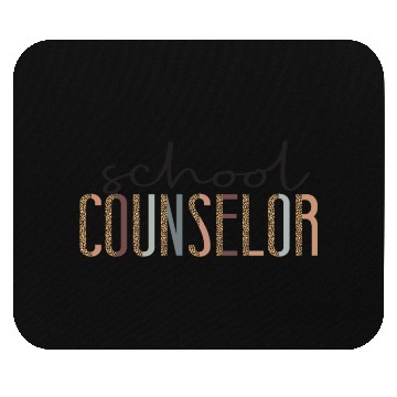 Discover School Counselor Leopard Cheetah Mouse Pads