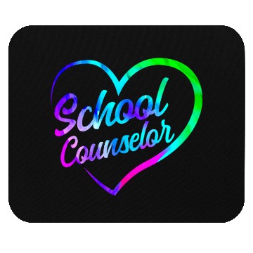 Discover School Counselor Heart Watercolor Mouse Pads