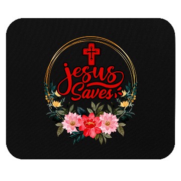Discover Jesus Saves Bible Text Love Jesus Christian Mouse Pads