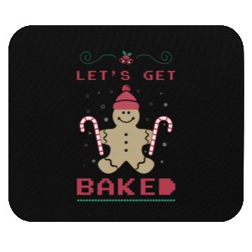 Discover Lets Get Baked Christmas Candy Holiday Mouse Pads