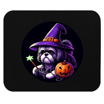 Discover Dog lovers and gamers love fantasy Halloween Mouse Pads