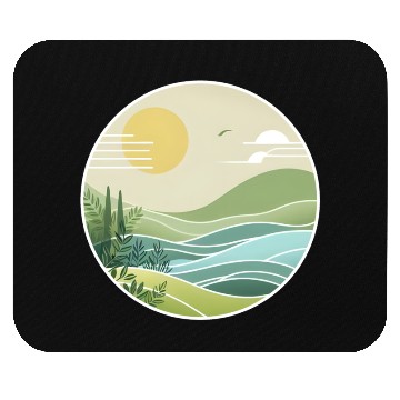 Discover The Peaceful Green Hills Mouse Pads