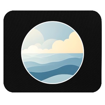 Discover The soft blue tones and waves Mouse Pads