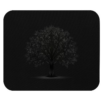 Discover black silhouette, tree, vector, minimalist style, Mouse Pads