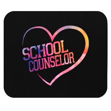 Discover School Counselor Heart Watercolor Mouse Pads