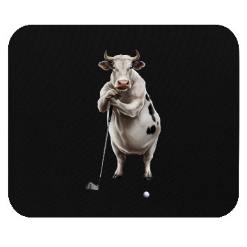 Discover Cow Playing Golf Mouse Pads