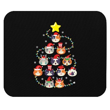 Discover Cats Ugly Christmas Sweater Cat Snowflakes Xmas Mouse Pads