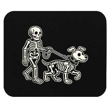 Discover Skeleton Leads Dog Funny Skull Pet For Halloween C Mouse Pads