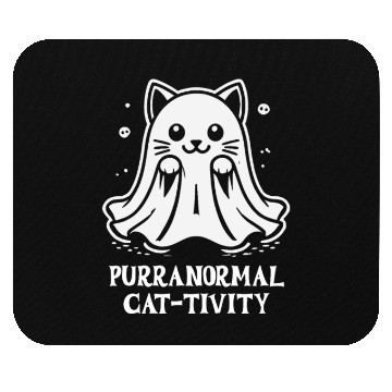Discover Purranormal Cat-tivity Cute Ghost Cat Design Mouse Pads