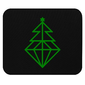Discover Diamond Christmas Tree Vector One Color Mouse Pads