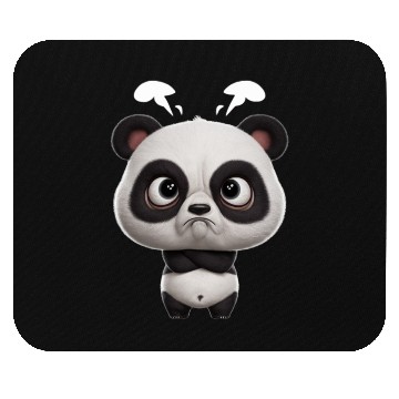 Discover Cute Panda - Kawaii Angry Mouse Pads
