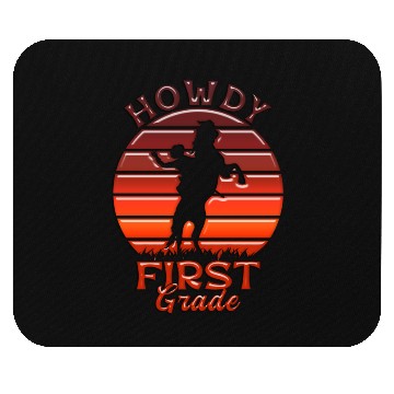 Discover Cowboy Western Back To School first Grade Mouse Pads