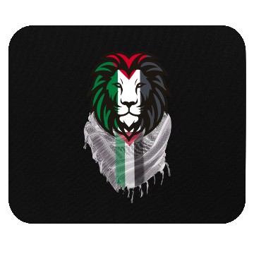 Discover Palestinian Lion with Flag Colors Mouse Pads