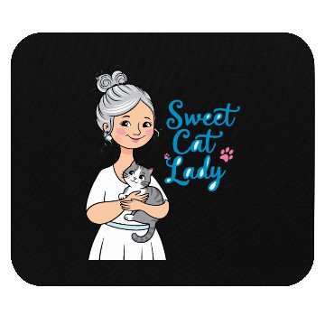 Discover sweet cat lady Mouse Pads