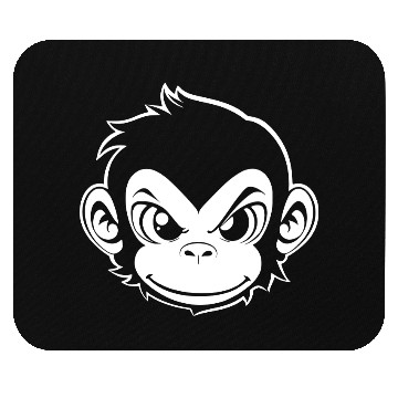 Discover Monkey, monkey head Mouse Pads