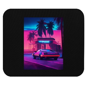Discover Retro Synthwave Night Drive Mouse Pads