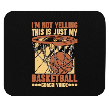 Discover This Is Just My Basketball Coach Voice 1 Mouse Pads