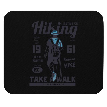 Discover Hiker in Nature: Born to Explore Adventure Mouse Pads