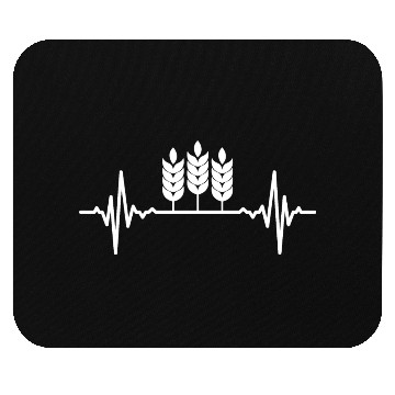 Discover Wheat Farming Heart Line Mouse Pads