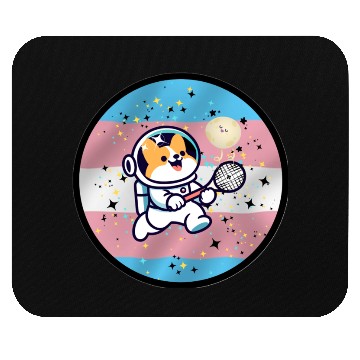 Discover MMA: Meow Space with Trans Flag background Mouse Pads