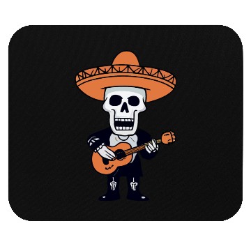 Discover Skeleton Mariachi Guitar Player Mouse Pads