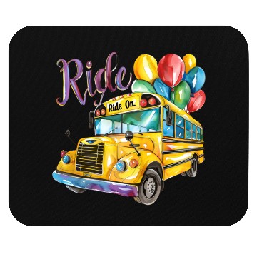 Discover "Back-to-School Ride: Colorful School Bus" Mouse Pads