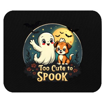 Discover Too Cute To Spook Puppy And Ghost Mouse Pads