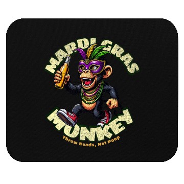 Discover Mardi Gras Monkey Premium Mouse Pads