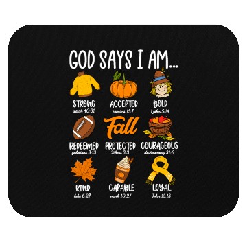 Discover God Says I Am Fall Vibes Autumn Christian Mouse Pads