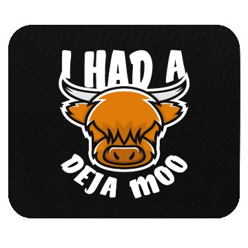 Discover Highland Cow Deja Moo Funny Saying Mouse Pads