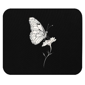 Discover Classic Butterfly on a Flower Mouse Pads