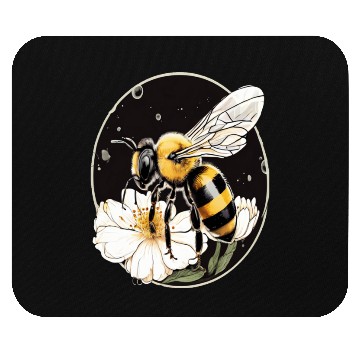 Discover Bumble Bee on a Flower in a Bubble Mouse Pads