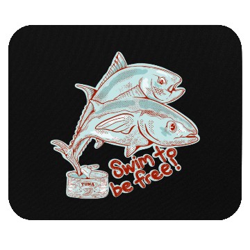 Discover Swim to be free Mouse Pads