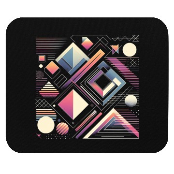 Discover Retro Geometric Shapes 80s 90s Style 3 Mouse Pads