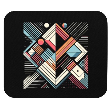 Discover Retro Geometric Shapes 80s 90s Style 4 Mouse Pads