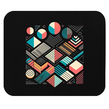 Discover Retro Geometric Shapes 80s 90s Style 1 Mouse Pads