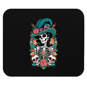 Discover Skull Lady Mouse Pads
