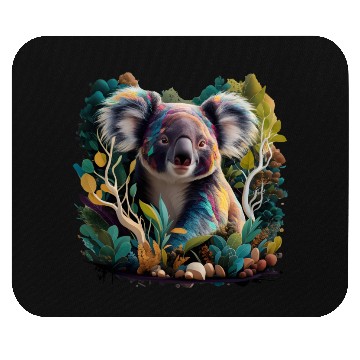 Discover Colorful Koala in the forest Mouse Pads