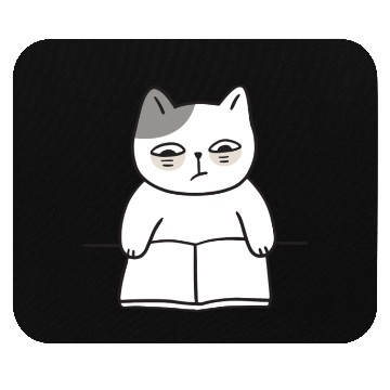 Discover Cuties - Cat Reading Book Mouse Pads