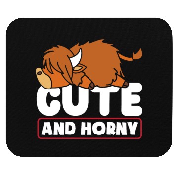 Discover Cute Highland Cattle Funny Mouse Pads