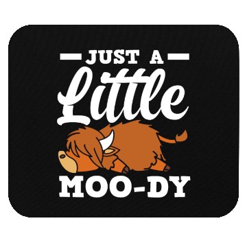 Discover Just A Little Moody Highland Cow Mouse Pads