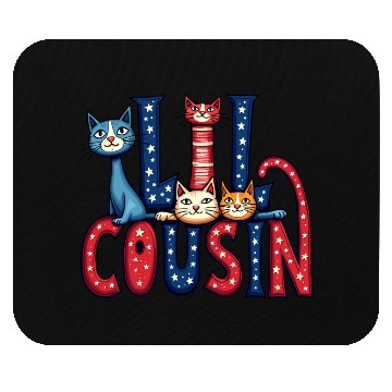 Discover Matching Family Gift Mouse Pads Purr-Fect Cousin Kitty