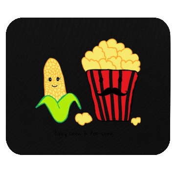 Discover Baby corn and Popcorn Father and Baby design Mouse Pads