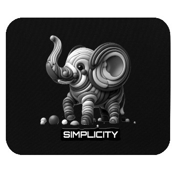 Discover Simply Adorable: Baby Elephant - Simplicity Mouse Pads