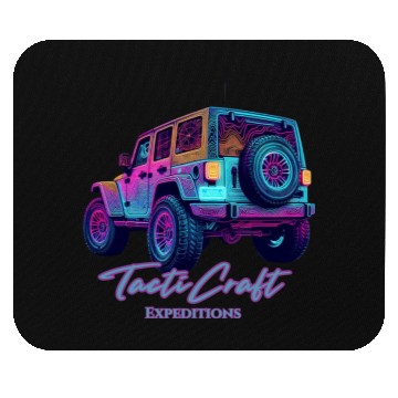 Discover Jeep rear view topographical Mouse Pads