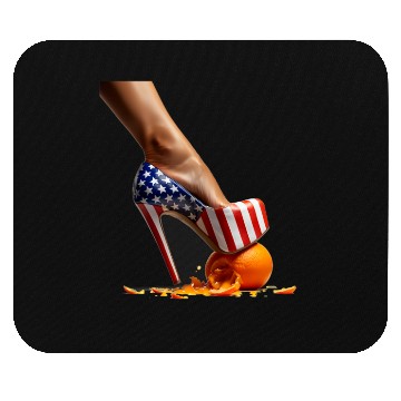 Discover Kamala Heels Stepping On Orange Mouse Pads