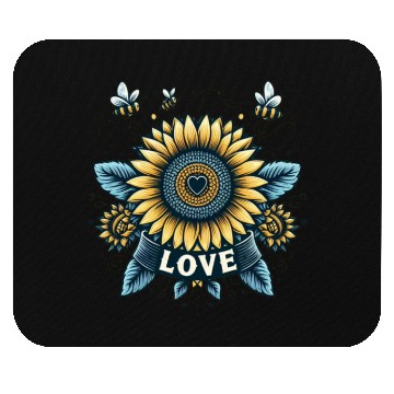 Discover Sunflower Love Mouse Pads