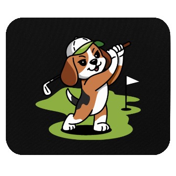 Discover beagle dog golf Mouse Pads
