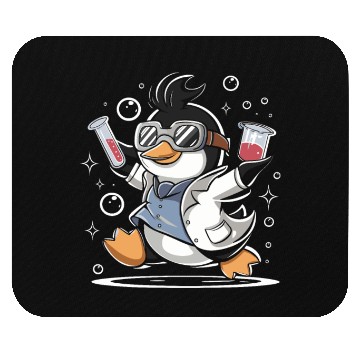 Discover Penguin Scientist Experiment Bubbles Fun Mouse Pads